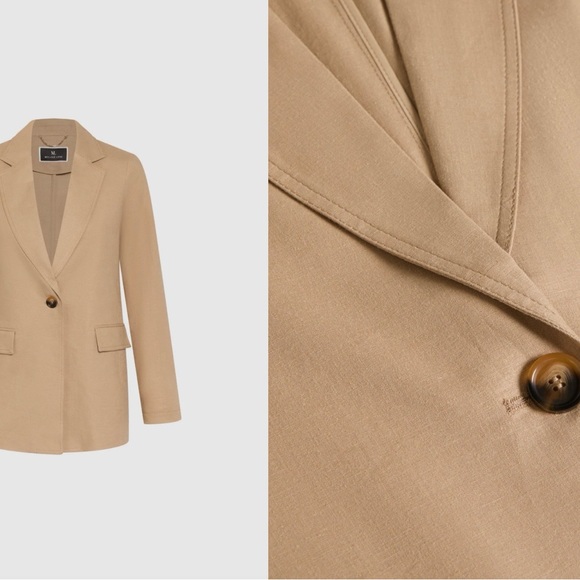 Chic Tan Women's Blazer - Picture 3 of 5